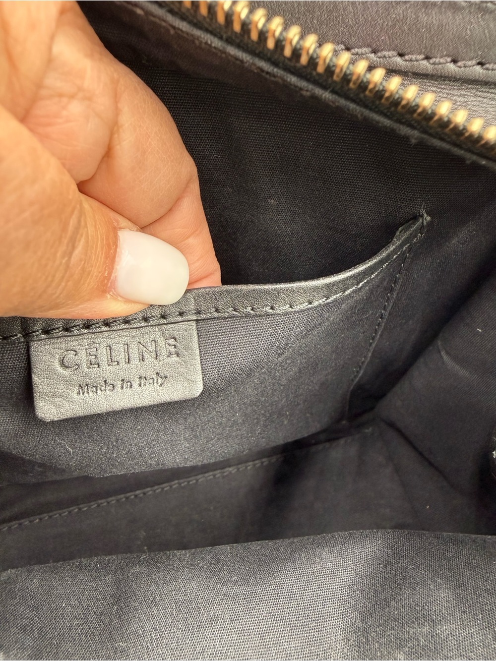 Celine Luggage Nano Tricolor  - Cream, Khaki & Dark Brown - Picture 9 of 9